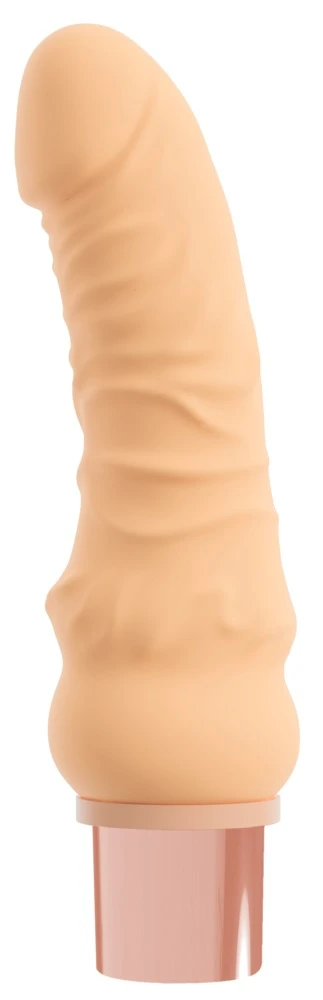 SELON Soft Real Stimulator EXTRA Naturvibrator mit nickender Eichel, Move-Massagering, 12 Action-Modi, Memory-Funktion und supersofter Oberfläche für intensives Echtgefühl und pure Power