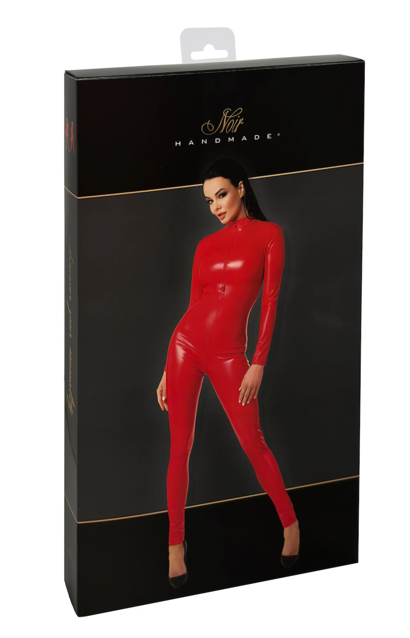F353 Wetlook Overall, Exklusiver hautenger Noir Handmade Wetlook-Overall mit dehnbarem Material und aufregendem 3-Wege-Reißverschluss bis zum Schritt F353 Wetlook Overall, Exklusiver hautenger Noir Handmade Wetlook-Overall mit dehnbarem Material und aufregendem 3-Wege-Reißverschluss bis zum Schritt