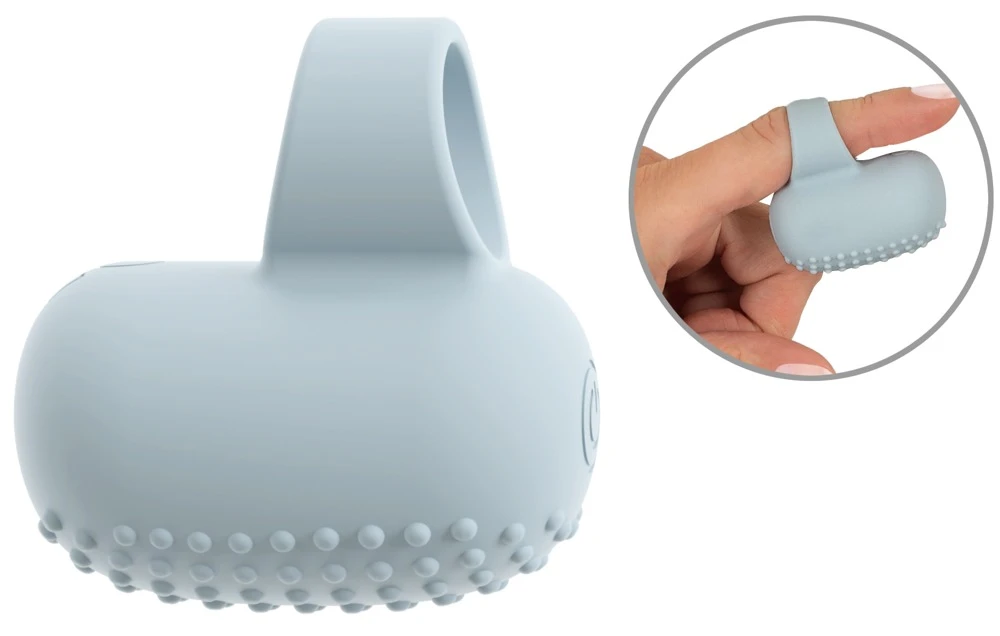 KIREMO Finger Vibrator wasserdicht mit flüsterleisen 35 dB, 10 intensiven Vibrationsmodi, dehnbarem Fingerring und stimulierenden Noppen für gezielte Klitorisstimulation und heißes Vorspiel
