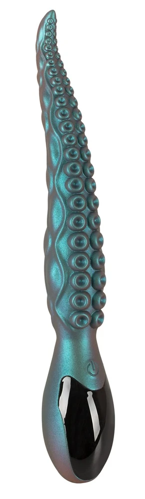 Beasty Cocks Octo Vibes, Langer Vibrator Octo Vibes im Tentakel Design von Beasty Cocks in schimmernder Metallic Optik mit reizstarker Struktur und 9 Modi