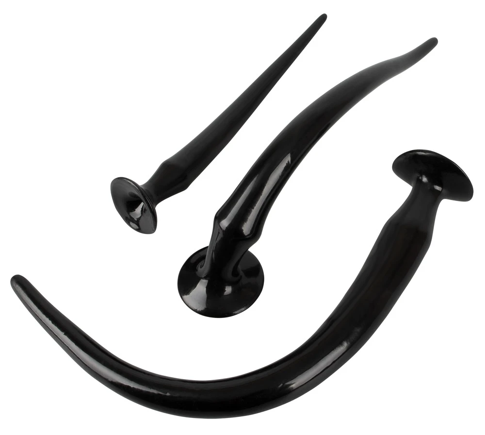 Super Long Anal Plug Set black