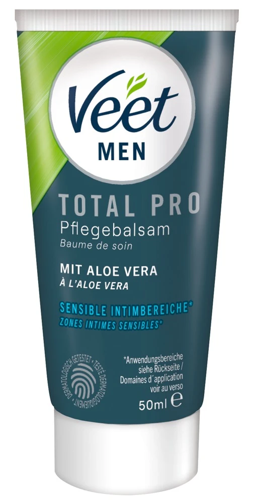 Veet Men Haarentfernungsset, Veet Men TOTAL PRO Intim-Haarentfernungs-Set – gründliche Haarentfernung & intensive Pflege speziell für seinen sensiblen Intimbereich