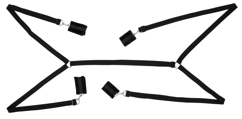 Mit dem 5-teiligen Fessel-Set Bed Shackles von Bad Kitty lässt sich jedes Bett in einen profimäßigen Bondage-Playground verwandeln.