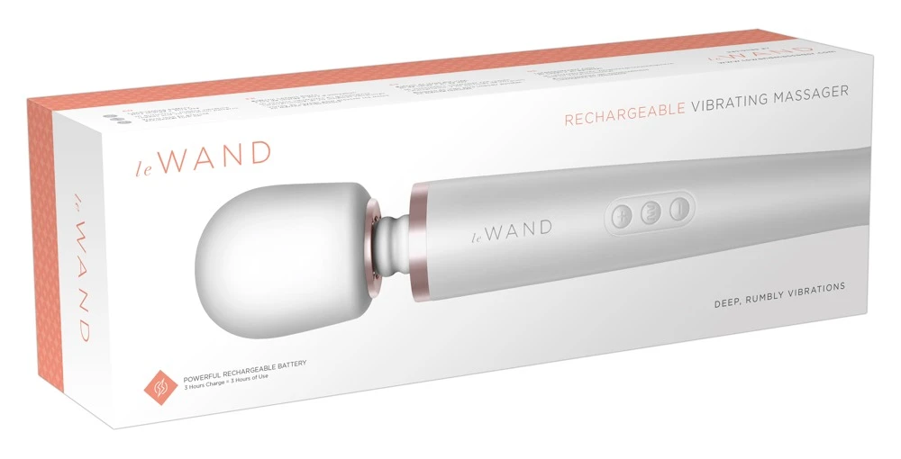 Le Wand Massagestab inkl. Strukturaufsatz 20 Vibrationsmodi in 10 Intensitäten