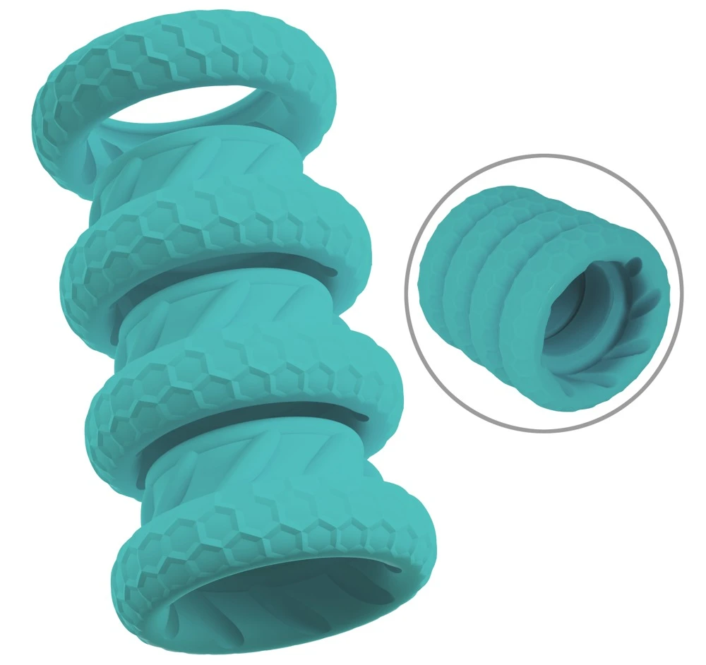 3in1 Cock and Ball Ring Set, You2Toys 3-in-1 Cock & Ball Ring Set 4-teilig aus Silikon flexibel als Penisring, Hodenring & Ballstretcher