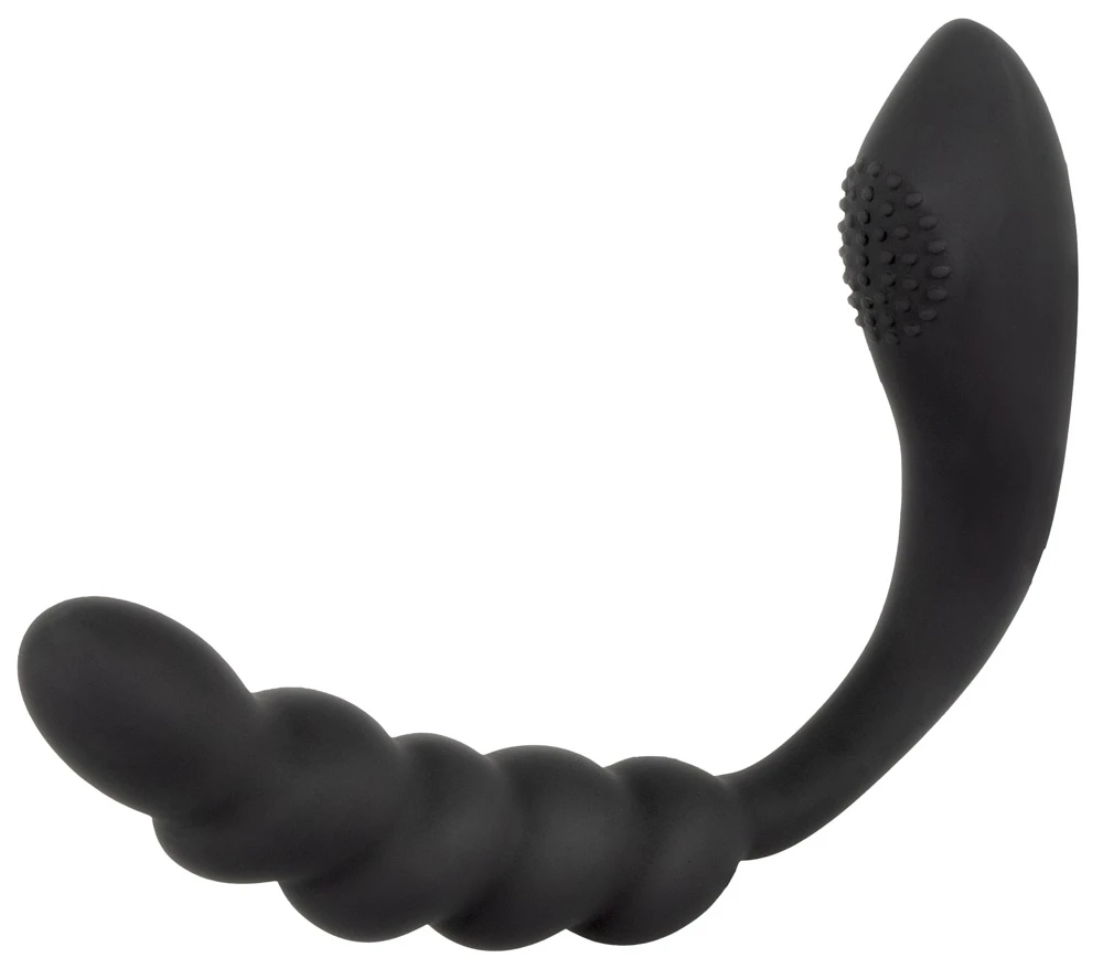 BV Bendable Dual Stimulator, Black Velvets Bendable Dual Stimulator Doppelvibrator biegsam mit 2 Motoren Kugelvibrator und Auflegevibrator für innere und äußere Stimulation vaginal oder anal