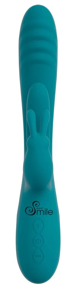 Smile Rabbit Vibrator w Thrust, Rabbitvibrator mit Stoß-Funktion und blitzschneller G-Punkt-Zunge – kraftvoller Ringgriff, drei starke Motoren für intensive Innen- und Außenreize