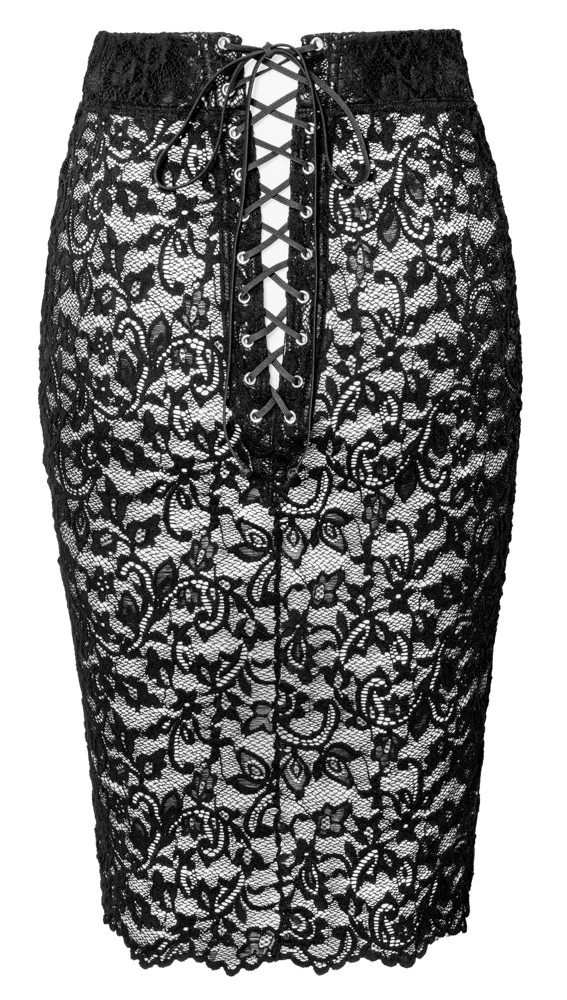 Rock mit Spitze hinten vonre Powerwetl edler Material-Mix von Noir Handmande