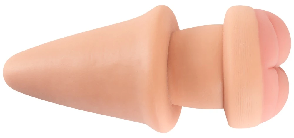 Nature Skin Butt Plug & Extens, Gefühlsechter 2in1 Analplug mit Penisverlängerung für intensiven Lustkick – hautähnlich, dehnbar und perfekt für sinnliches Wetlook- & Netz-Play
