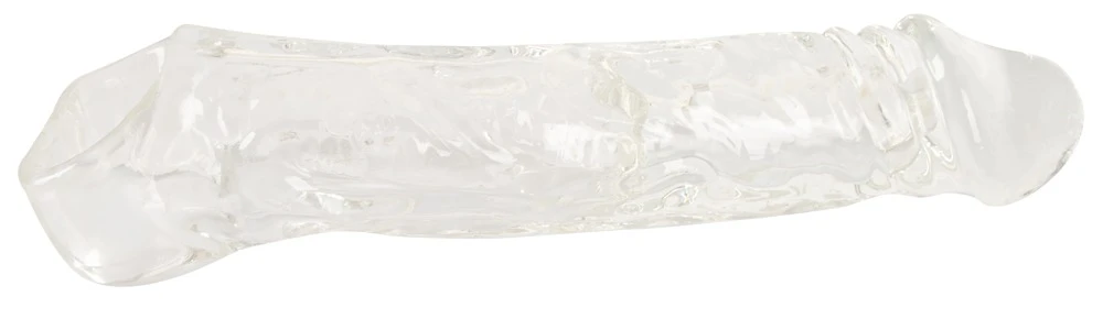 Crystal Clear RC Vibrating Ext, Crystal Clear RC Vibrating Extension Sleeve – Aufreizende transparente Penisverlängerung mit 10 Vibrationsmodi, Fernbedienung und 10 cm XXL-Extra-Länge