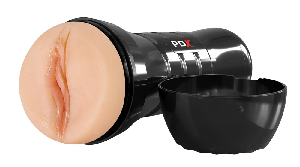 PDXE WetP. Super Juicy XXL Lig, Realistischer Masturbator XXL mit Stimulationsstruktur und Suction Control  für intensives, gleitmittel-freies Vergnügen