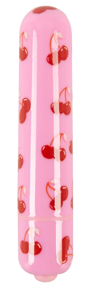 beau coeur Cherry Mini Vibrato, Verspielter Mini Vibrator CHERRY von beau cœur im poppigen Kirsch Design mit 10 Vibrationsmodi stylisch diskret handlich leise