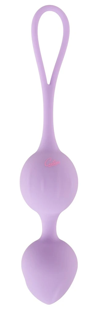 Cuties Love Balls Purple, Double Love Balls Liebeskugeln für Beckenboden-Training mit schwingenden Innenkugeln diskret laufleise 68 g Intimtrainer Cuties