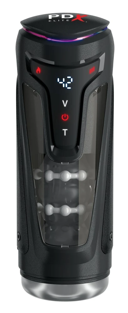 PDXE Moto-Bator Pro Light, Kraftvolle Stoßmassage, intensive Vibration & Wärmefunktion, der Moto-Bator Pro sorgt für heiße Höhepunkte mit Stil.