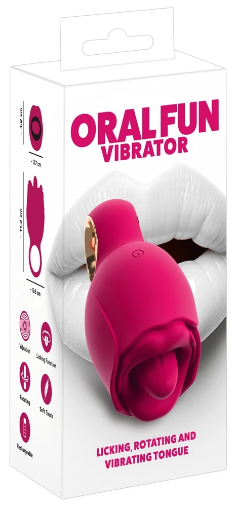 Oral Fun Tongue Vibrator, You2Toys Oral Fun Auflegevibrator mit Vibro-Zunge & Haltering – kreiselnde Zungenbewegung, 8 Stimulationsmodi für Klitoris & Hotspots