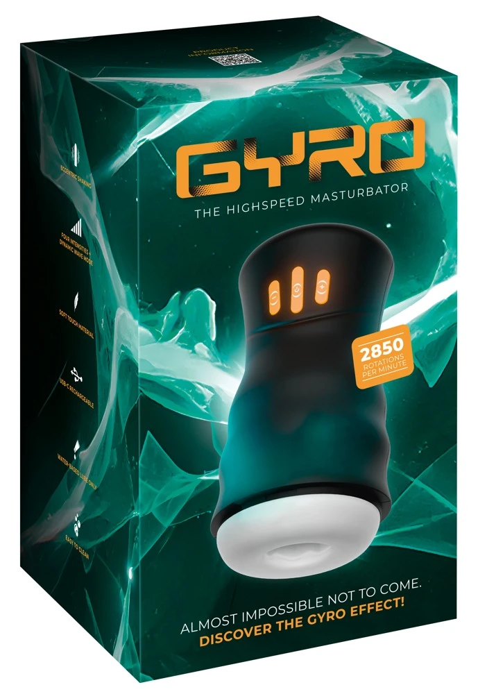 GYRO Masturbator, Stürz Dich in eine explosive Gyro-Action – kraftvolle 2850 Umdrehungen pro Minute für intensive, unaufhaltsame Lustmomente!