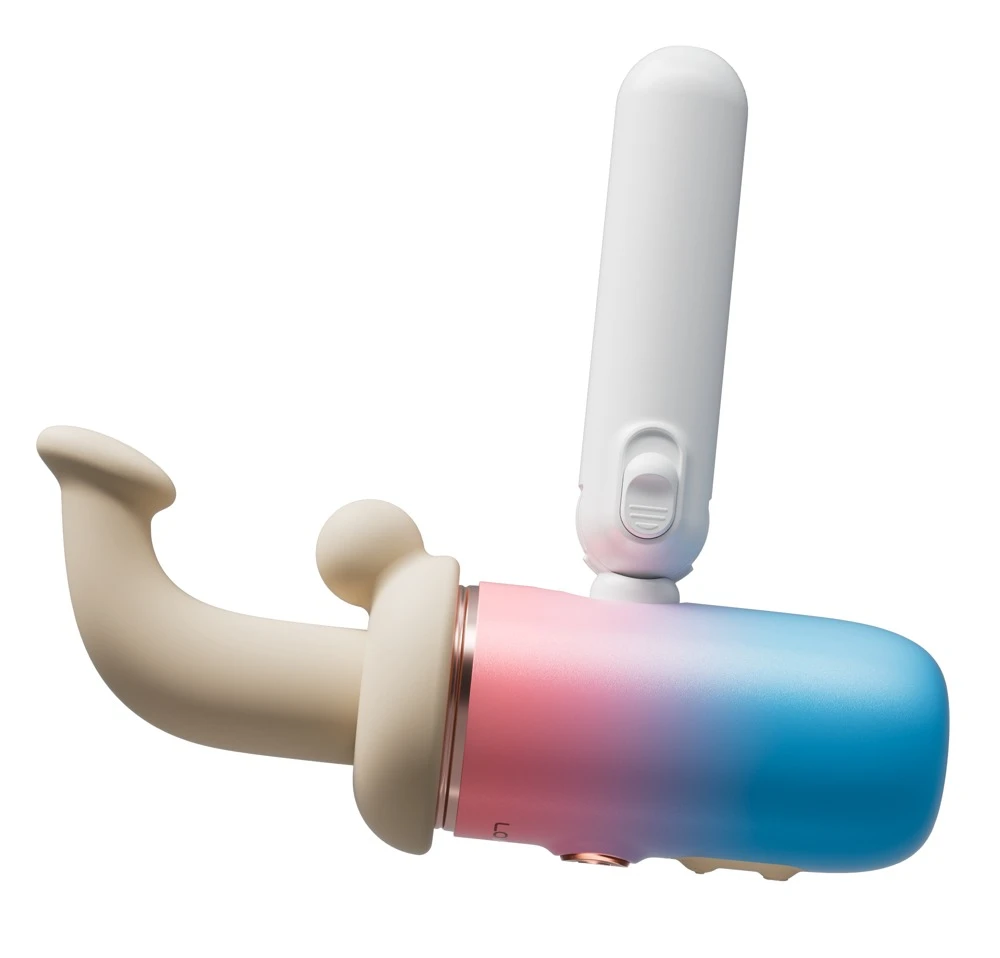 Spinel Multifunctional Vibrato, Spinel App-gesteuerter Stoßvibrator mit Vibration und Wärme, leisem Powermotor, 5-teiligem Zubehör, Dildos, Klitoris-Stimulator, Griff und Saugfuß im kompakten Reiseformat