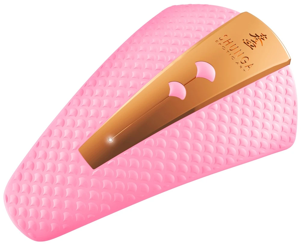 Luxuriöser Auflegevibrator Obi von Shunga im durchdachten eleganten Design mit flexibler Spitze.