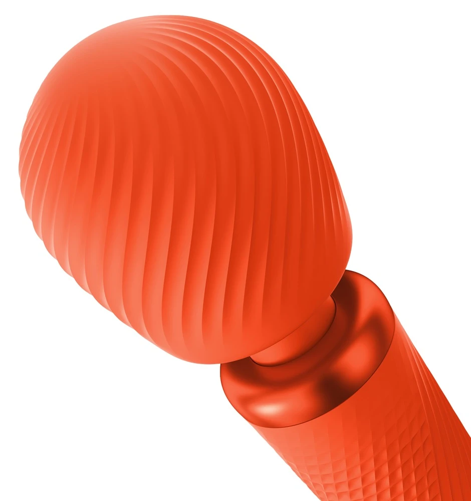 FUN FACTORY Massagestab VIM Wand Massager Made in Germany aufladbares Massagegerät mit 3 verschiedenen Massageprogrammen und Massagekopf