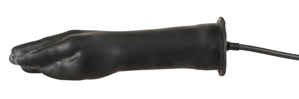 Latex Hand aufblasbar schwarz, Pumpdildo Handform aufpumpbar aus weichem Latex für vaginal & anal – sexy prall, flexibel mit Ballpumpe und Ablassventil – LateX
