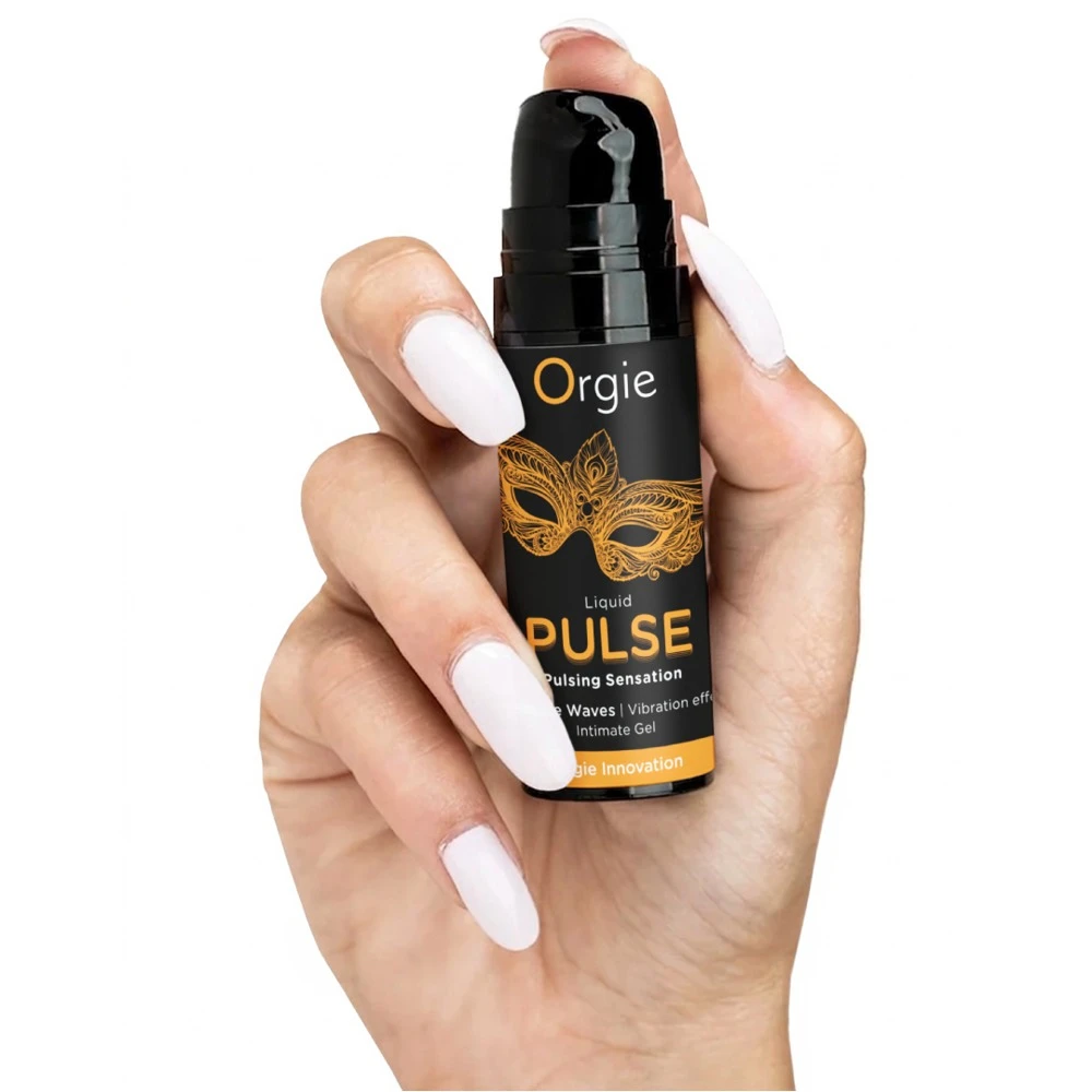 Orgie Liquid Pulse 15ml, Orgie Liquid Pulse Stimulationsgel Ice-Caramel – prickelnd pulsierende Küsse mit intensivem Kribbelkick Level 7/10