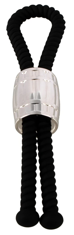 Rebel Heavy Rope Cock Strap, Schwarze Heavy Rope Cock Strap von Rebel: Anpassbare Penis-/Hodenschlaufe mit 84 g schwerem Metall-Schieberegler Rebel Heavy Rope Cock Strap, Schwarze Heavy Rope Cock Strap von Rebel: Anpassbare Penis-/Hodenschlaufe mit 84 g schwerem Metall-Schieberegler
