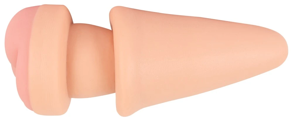 Nature Skin Butt Plug & Extens, Gefühlsechter 2in1 Analplug mit Penisverlängerung für intensiven Lustkick – hautähnlich, dehnbar und perfekt für sinnliches Wetlook- & Netz-Play