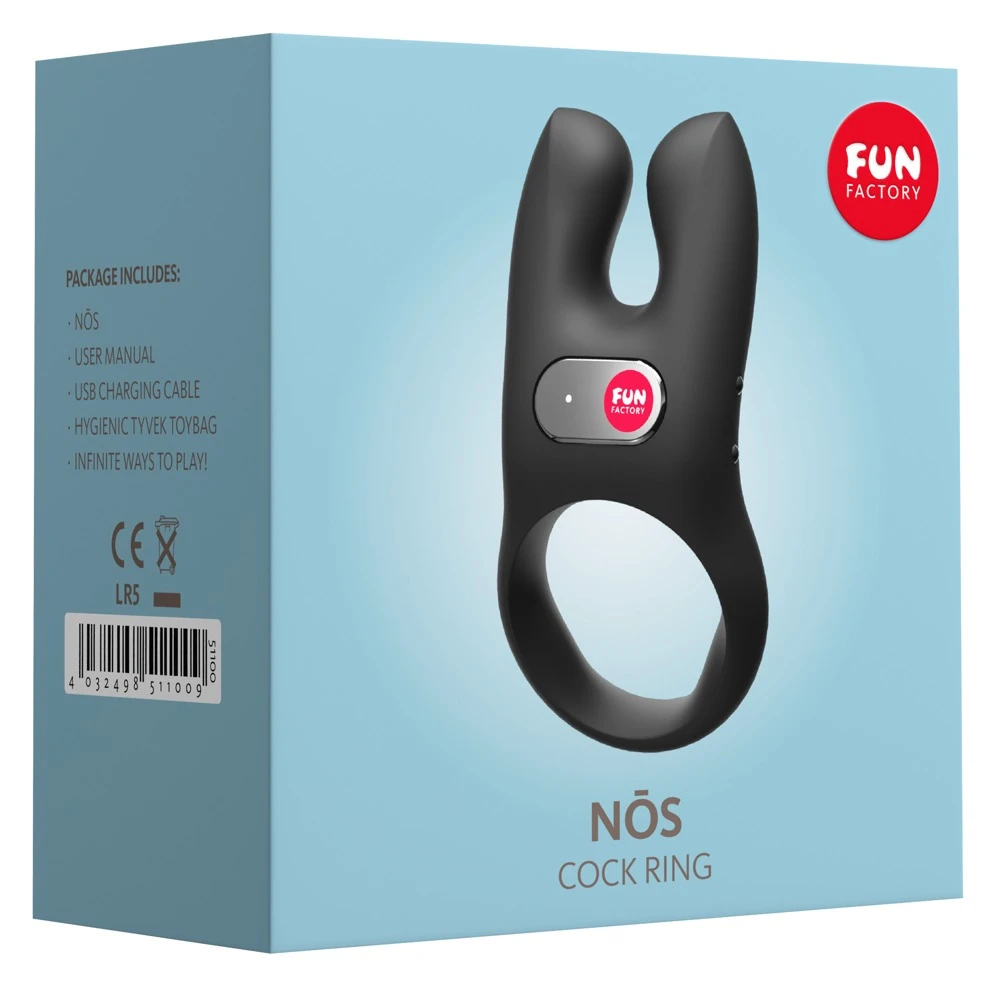 NOS Black Penisring, Vibro-Penisring mit 2 Motoren, 5 Vibrationsmodi und Klitoris-Stimulatoren für mehr Performance und gemeinsame Höhepunkte