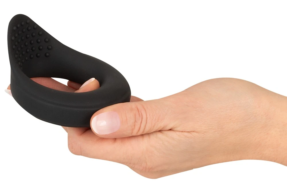 Rebel Ball Ring with Vibration, Dehnbarer Hodenring mit Vibration sorgt für intensive Stimulation, kraftvolle Erektion und tiefe Lustmomente dank 10 Vibrationsmodi