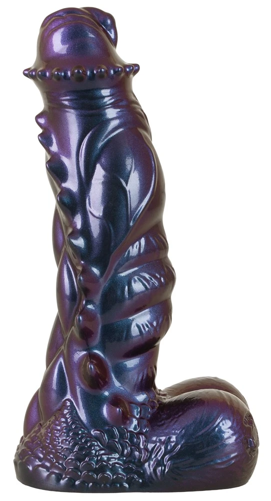 Beasty Cocks Tech-Zilla Bang Fantasy-Dildo in Metallic-Optik mit Saugfuß, flexibler Monsterform und intensiver Struktur