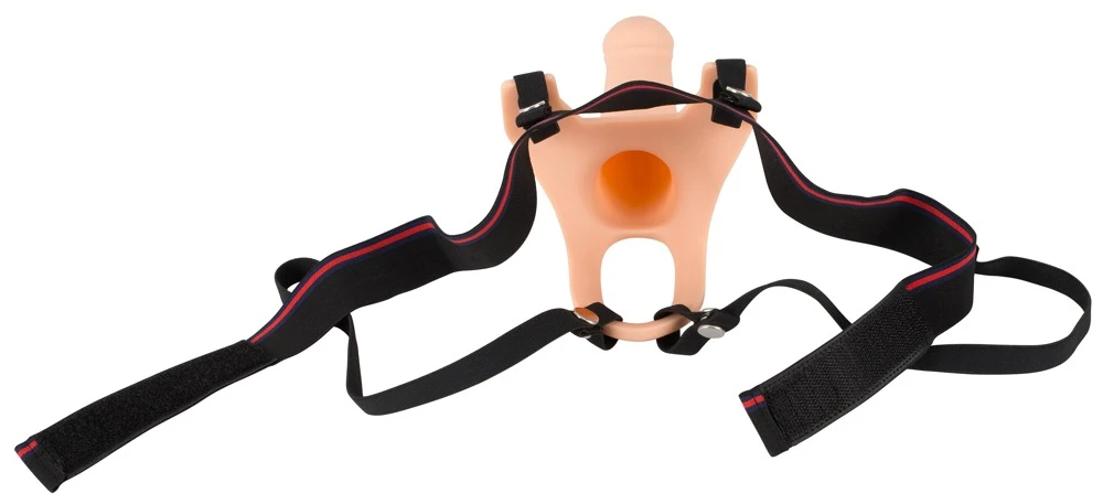 Silicone Strap-on +5 cm medium Hohler Naturdildo zum Umschnallen