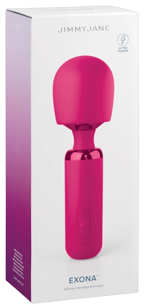 JJ Exona Body Wand, Eleganter Massagestab Exona von JimmyJane: 5 Vibrationsmodi, flexibler Silikonkopf, einfach zu bedienen & wiederaufladbar