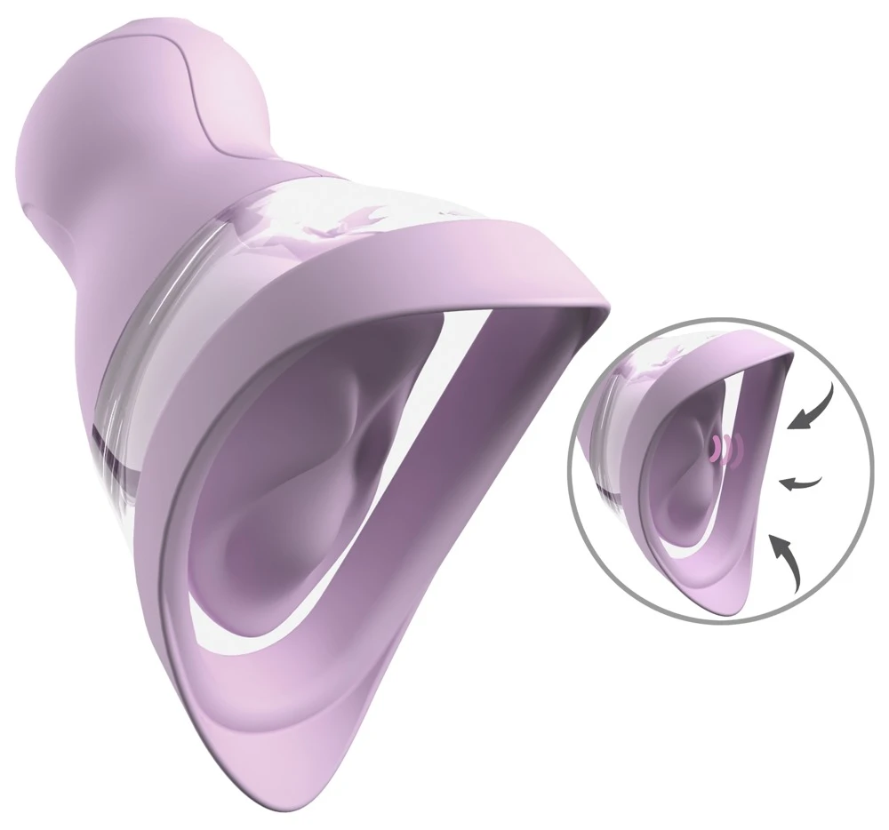 FFH Veloura Touch Pleasure Pum, Fantasy For Her Veloura Touch Pleasure Pump – Aufreizende Intim-Saugschale mit 10 Vibrationsmodi, 3 Saugstufen und intensiver Stimulation für prickelnde Lustmomente