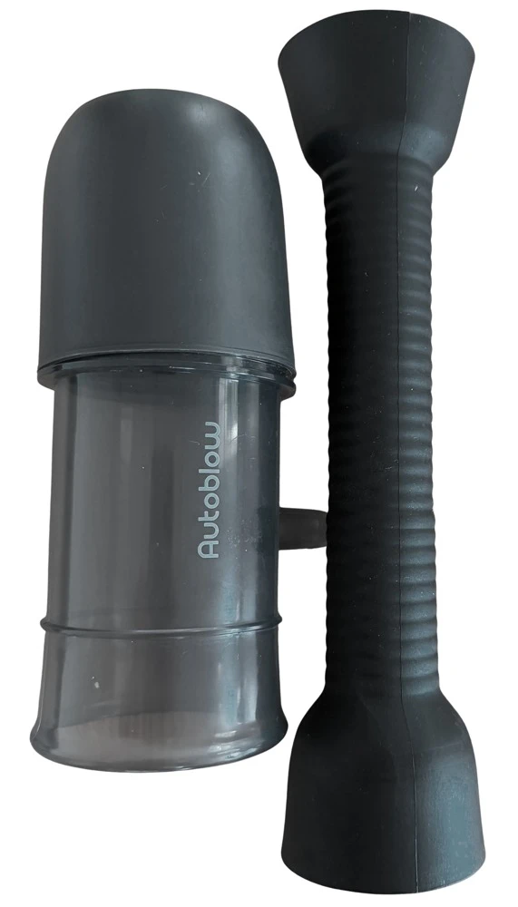 VacuGlide Small Stroking Tube, Small Stroking Tube mit Sleeve und Dichtungskappe für den VacuGlide von Autoblow – der praktische Ersatz-Zylinder für ununterbrochenes Vergnügen