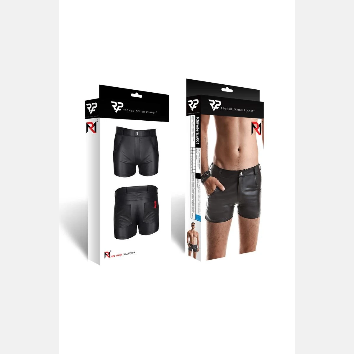 Herren Shorts aus flexiblem Wetlook von Regnes Fetish Planet