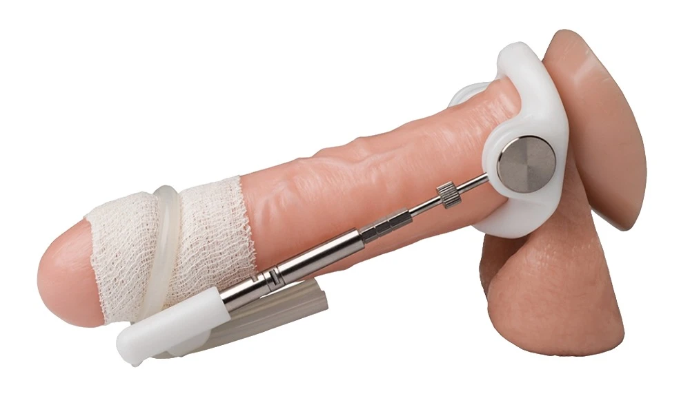 Jes-Extender Platinum, Penis Expander Set Platinum mit 950er-Platinbeschichtung – sanfte schmerzfreie Verlängerung bis 24 cm, diskret tragbar, hochwertige Lackbox, effektive dauerhafte Dehnung für mehr Länge und Umfang