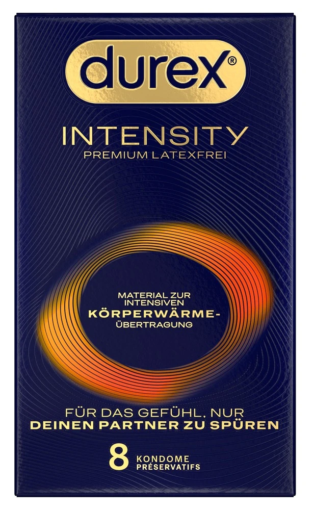 Durex Intensity 8er, Durex Intensity – Latexfreie, ultradünne Kondome aus Nitril für echte Nähe und maximales Hautgefühl