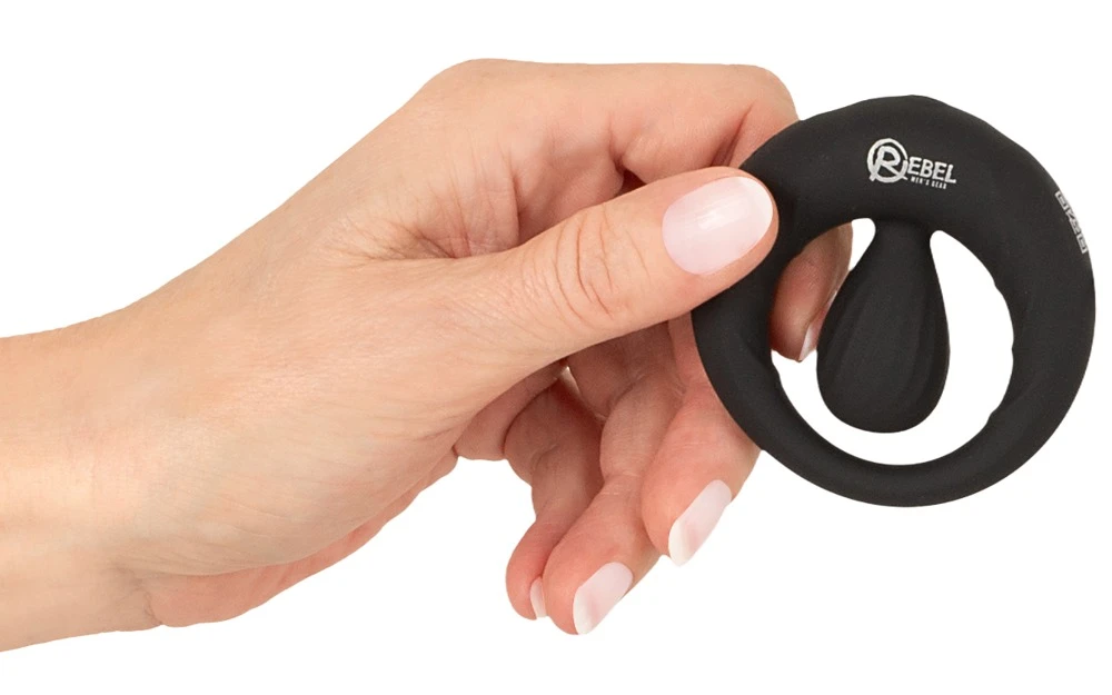 Rebel Cock Ring w Vibrating St, Penisring mit Vibro-Stimulator – Sexy 10 Vibrationsmodi, tiefe Vibes, fester Halt & vielseitige Tragevarianten – Rebel