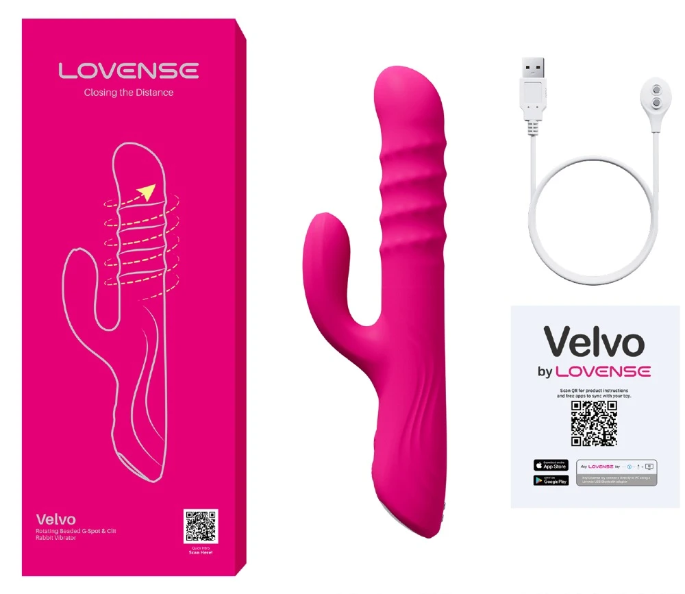 Velvo, Lovense Velvo Rabbitvibrator mit WaveRoller 360° Rotation & App-Steuerung für intensive Lustmomente