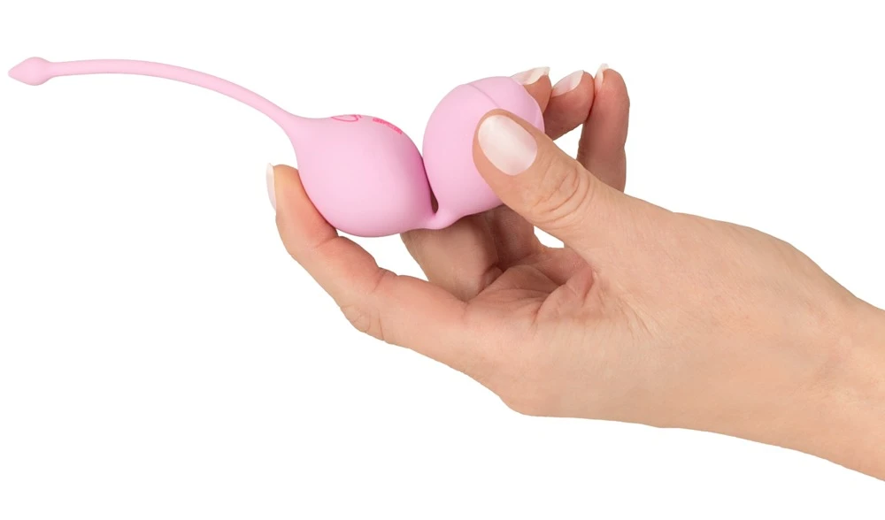 Cuties Love Balls Rose, Double Love Ball Liebeskugel-Duo für Beckenboden-Training mit schwingenden Innenkugeln diskret & laufleise für Einsteigerinnen Cuties