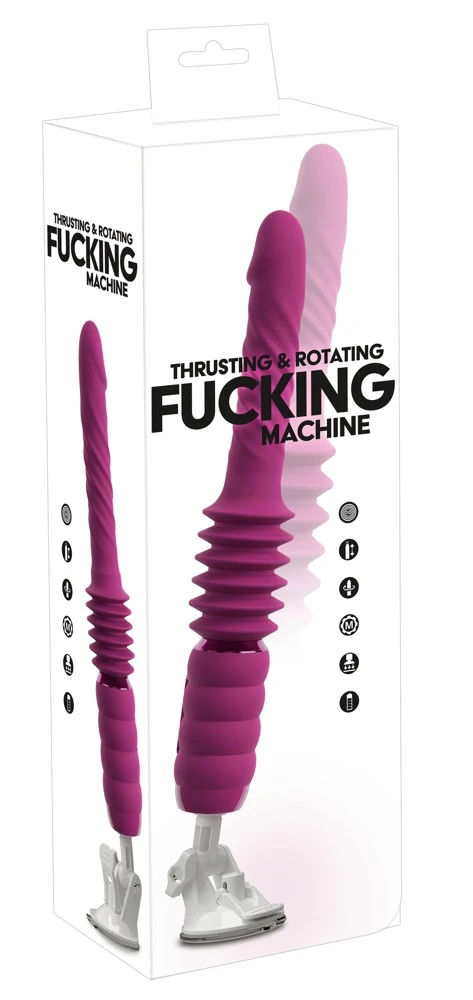 Thrusting&Rotating Fucking Mac, You2Toys Stoßvibrator mit rotierender Vibro-Eichel, intensiven Wirbelwellen, kraftvollen Vibrationen und verstellbarem Saugfuß für erotische Lust