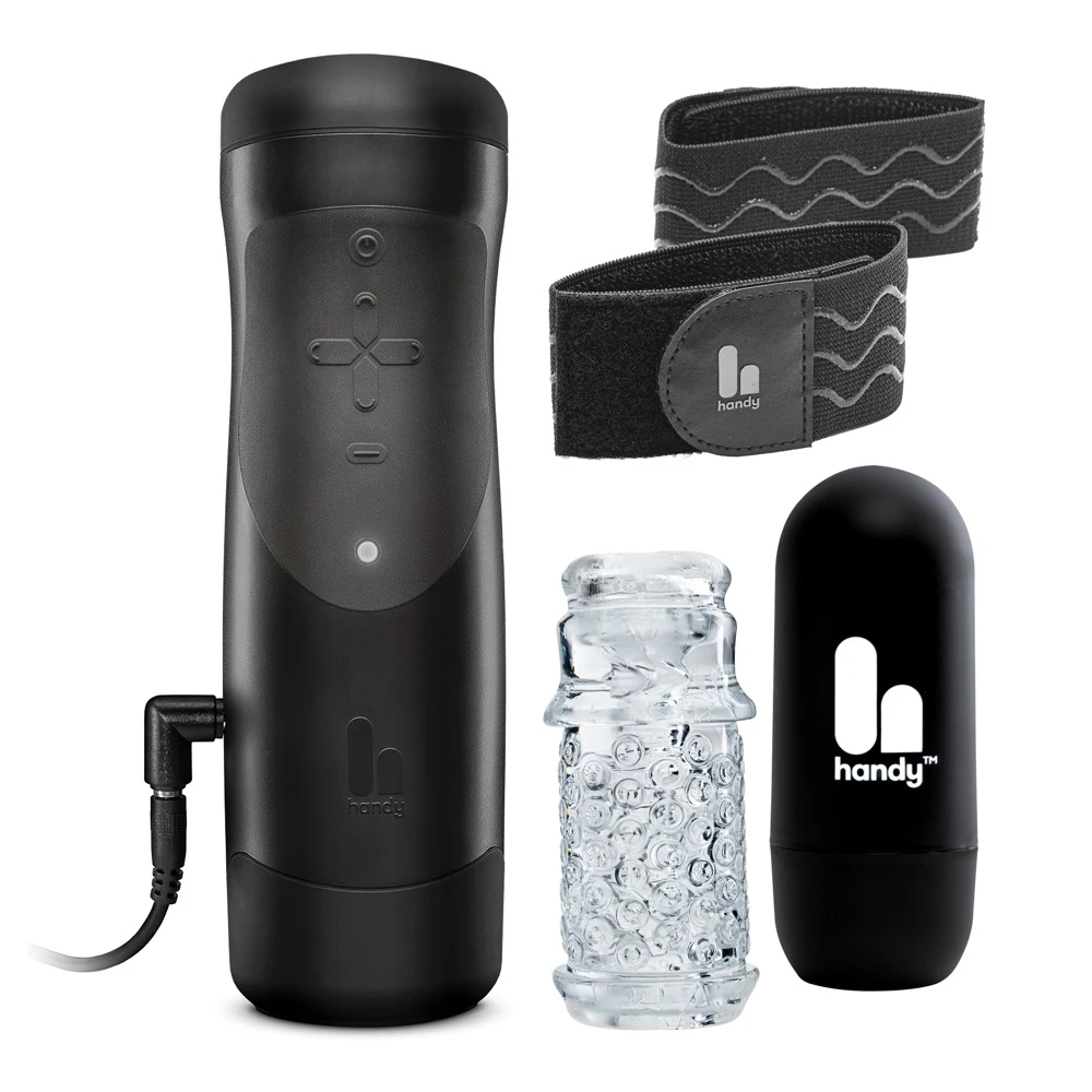 Starter Collection The Handy 1.1 vollautomatisches Masturbator-Set für Einsteiger mit Interactive Stroker, Dream Sleeve Lips, TrueGrip Zubehör und starker Performance