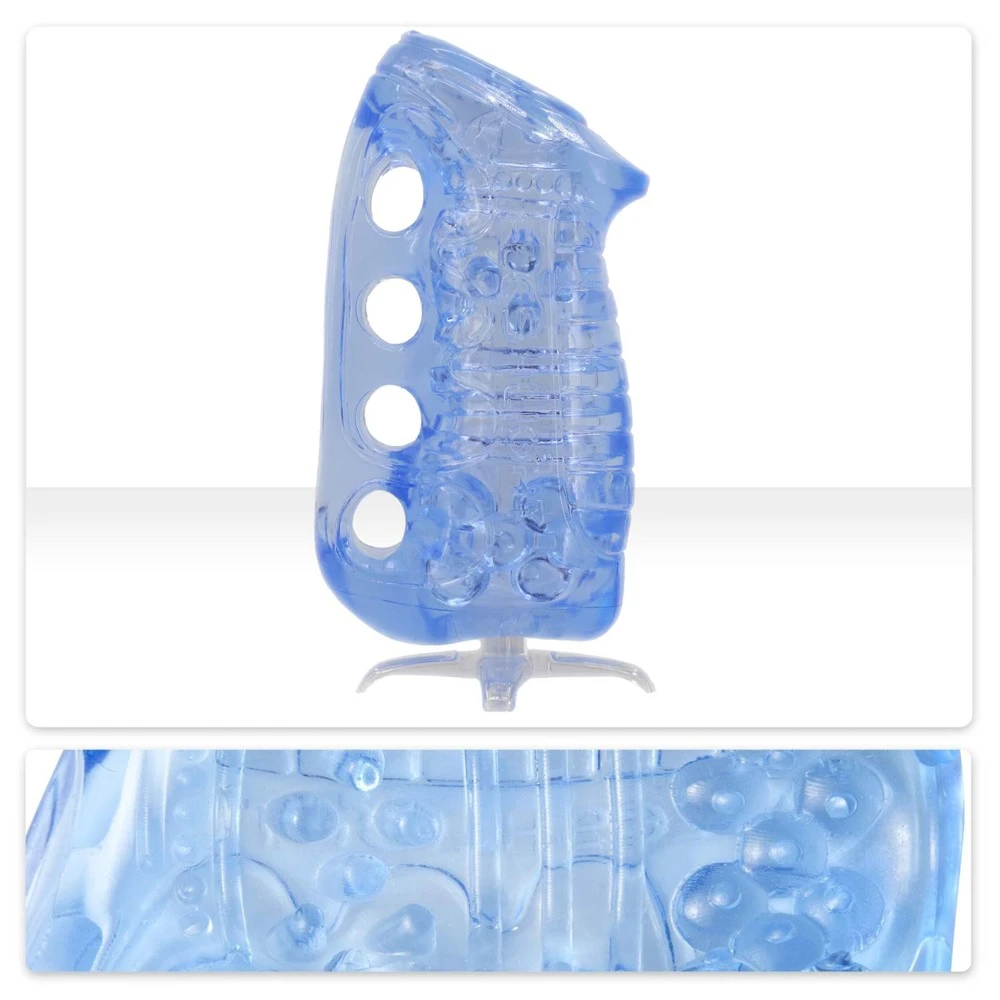 Fleshskins Grip Blue Ice, Fleshlight Fleshskins Grip Blue Ice Masturbator – erotisch strukturiert, seidig-soft, perfekter Grip & individuell steuerbare Intensität