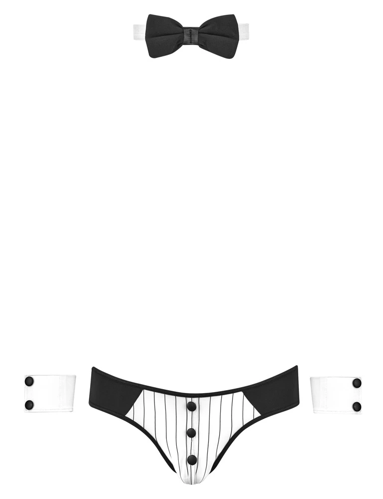 Set von Svenjoyment bestehend aus Jockslip, 2 Handgelenk-Manschetten und Fliege.