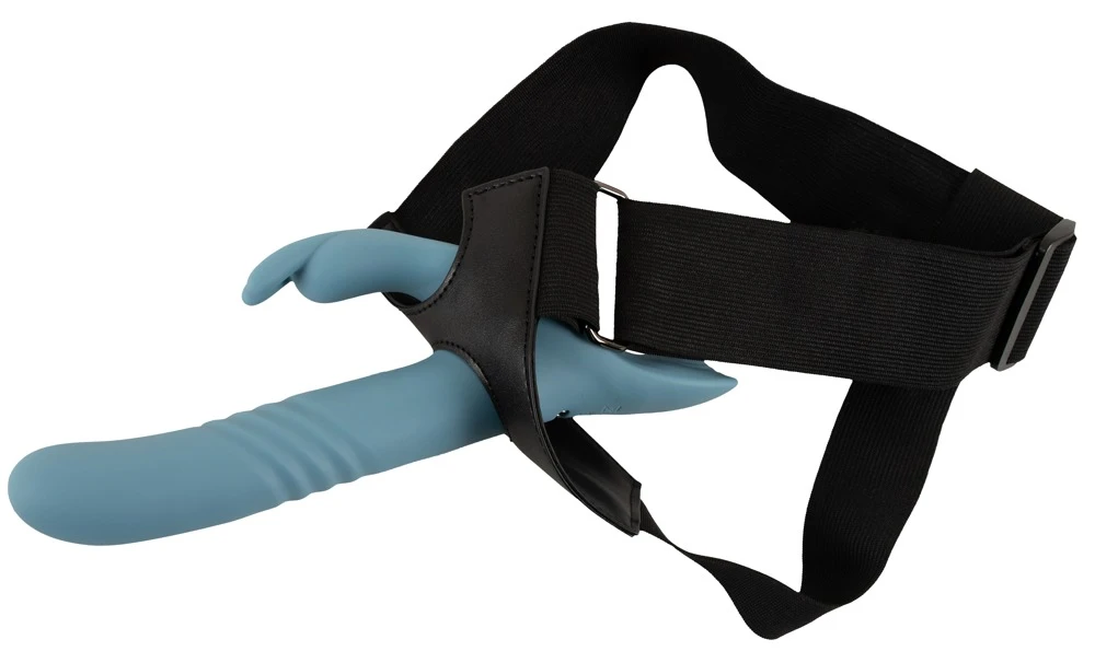 You2Toys Strap-on Set mit Harness, Rabbit-Vibrator & Fernbedienung, 3 Motoren, 7 Modi für doppelten Genuss Your Strap-On Rabbit Vibrator