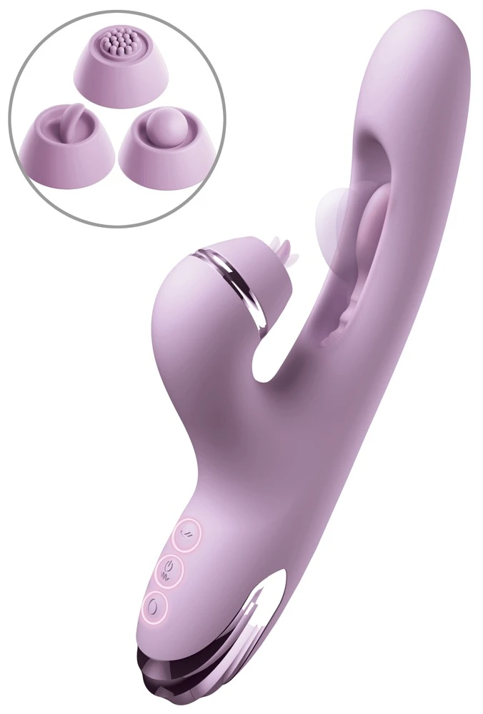 FFH G-Touch Pulse Pro Purple, Fantasy For Her G-Touch Pulse Pro Rabbitvibrator mit 3 Motoren G-Punkt Massage Klitoris Stimulator 10 Vibrationsmodi inkl. 3 Aufsätze