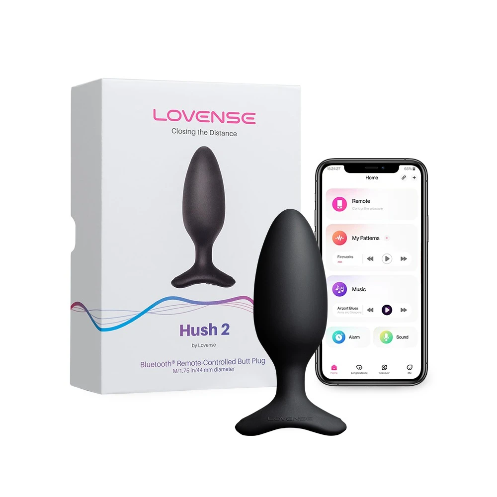 Hush 2, 1.75 - Butt Plug, Appgesteuerte Power-Vibration für analen Hochgenuss  Lovense Hush 2 bringt Musik, Rhythmus und Kontrolle direkt ins Spiel