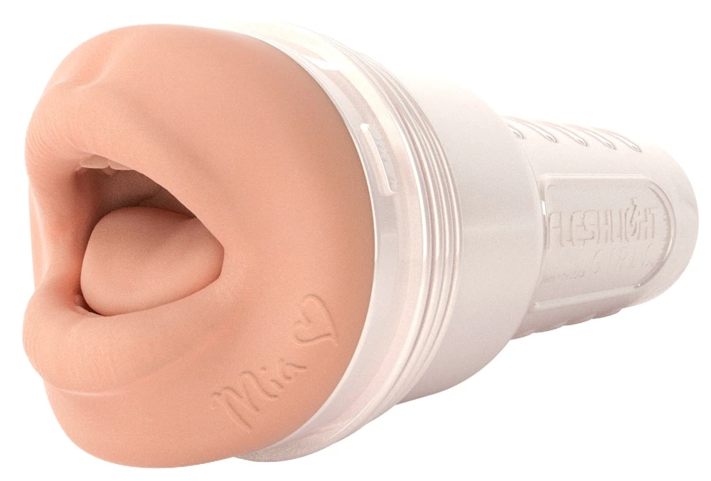 Mia Malkova Headshot, Fleshlight Mia Malkova Masturbator Mund-Optik diskretes Design mit Autogramm und intensiver Struktur für realistische Stimulation und starken Genuss