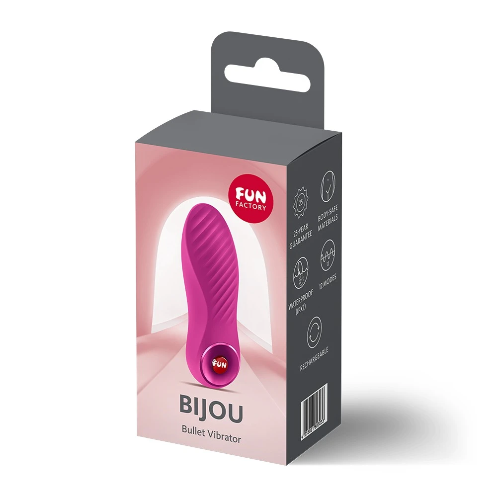 Bijou Magenta, Sexy Minivibrator BIJOU ergonomisch 12 Modi kompakt kraftvoll Wellenstruktur One-Button vielseitig einsetzbar