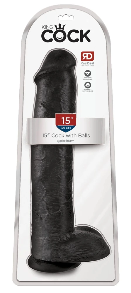 King Cock with Balls Naturdildo im XXL-Format 15 Zoll